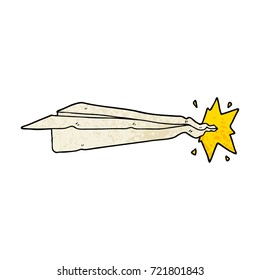 cartoon paper airplane