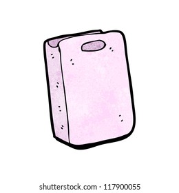 bolsa de papel de dibujos animados
