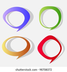 Cartoon paper bubbles for speech.Vector eps10