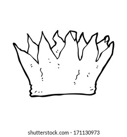 corona de papel de dibujos animados