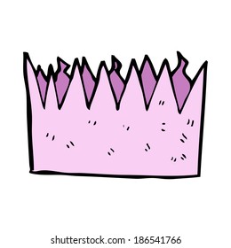 corona de papel de dibujos animados
