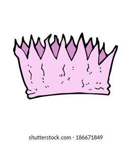 corona de papel de dibujos animados