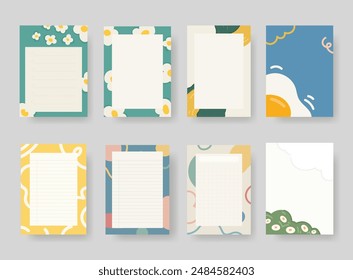 Cartoon paper note illustration. Sticky note illustration