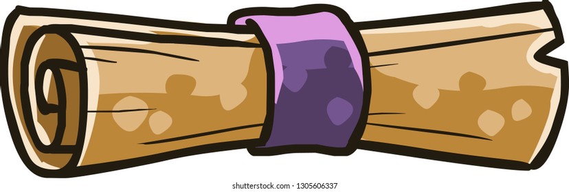 Cartoon papyrus roll