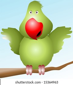 cartoon parrot	