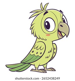 Personagem de papagaio de desenho animado design de vetor