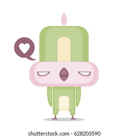 Cartoon parrot character. Vector.