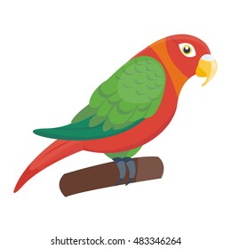 Cartoon parrot wild animal bird