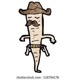 cartoon parsnip cowboy