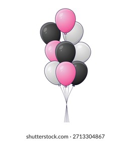 cartoon party balloons flat element