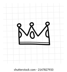 cartoon party crown. hand drawn crown. vector illustration. eps 10