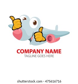 cartoon passenger plane