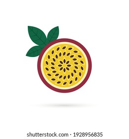 cartoon passion fruit or maracuja icon. concept of passionfruit or maracuya. flat simple style trend modern maraquia logotype graphic design element isolated on white background