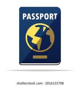 Vector de pasaporte de dibujos animados ilustración aislada