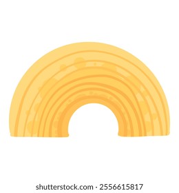 Cartoon pasta type. Hand drawn doodle macaroni and spaghetti ingredients for cooking, Italian cuisine gourmet food elements. Classic Italian pasta for restaurant menu vector isolated icon on white