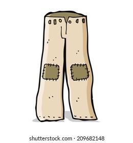 cartoon patched old pants