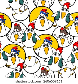 Cartoon pattern for fabric print , Cover book, decorative ,Seamless pattern Cartoon design.