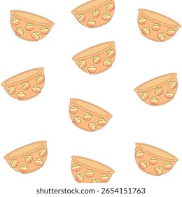 Padrões de desenhos animados ou planos de fundo sem costura para cookies