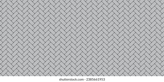 Cartoon paving stones pattern. sidewalk tiles. Zig zag paving blocks. Pavement stones. Street cobblestone, tile path, sidewalk park, road or garden patio sign,  Vector bricked, pebbled surface, ground