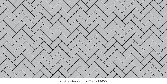 Cartoon paving stones pattern. sidewalk tiles. Zig zag paving blocks. Pavement stones. Street cobblestone, tile path, sidewalk park, road or garden patio sign,  Vector bricked, pebbled surface, ground