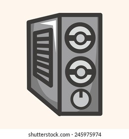 cartoon pc icon