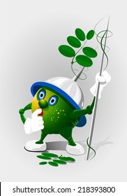 Cartoon pea