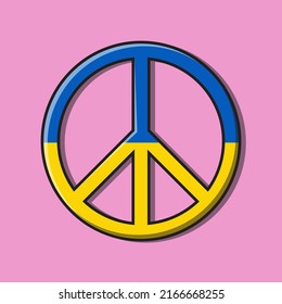 cartoon peace sign flat design