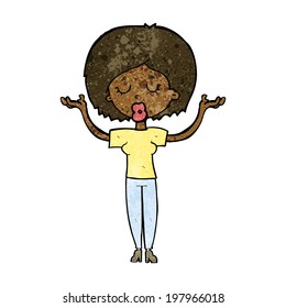 cartoon peaceful woman