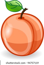 Cartoon peach