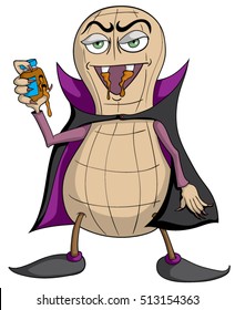 Cartoon peanut vampire