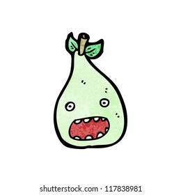 cartoon pear with face
