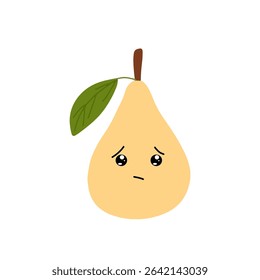 Cartoon Pear kawaii emoticon design