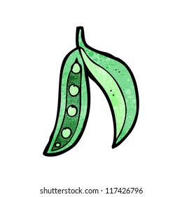 guisantes de dibujos animados en la vaina