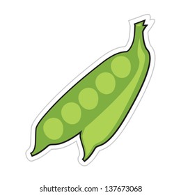 Cartoon Peas Sticker