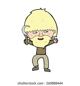 cartoon peasant with sickle