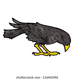 cartoon pecking crow