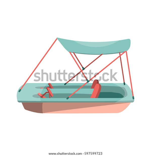 Cartoon pedal boat.\
Vector illustration.