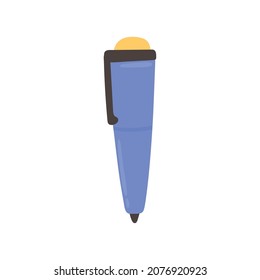 cartoon pen icon flat isolated