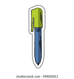 cartoon pen write object icon