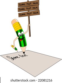 cartoon pencil