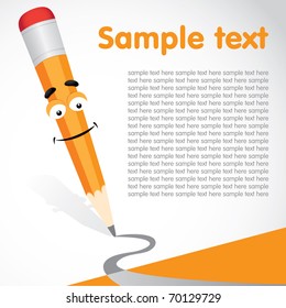 Cartoon pencil