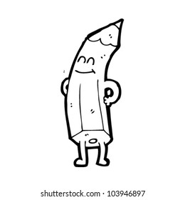 personaje de lápiz de dibujos animados