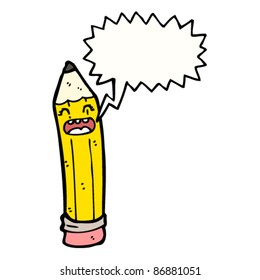 personaje de lápiz de dibujos animados