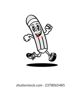 Cartoon pencil illustration design. Vector pencil or pen