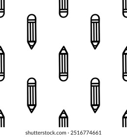 Cartoon Pencil seamless patterns, Vector.