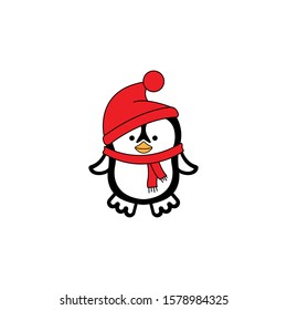 Cartoon penguin character design vector