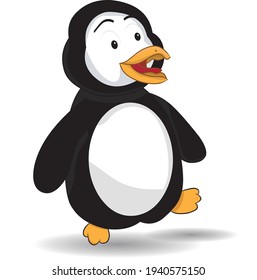 cartoon penguin character with expression