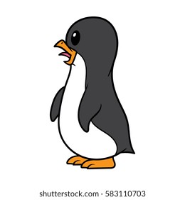 Cartoon Penguin Chick Vector Illustration