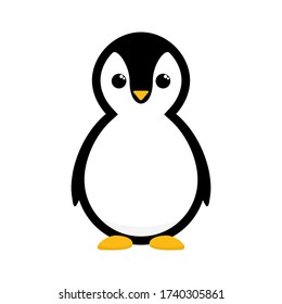 Cartoon penguin. Cute animal vector illustration isolated on white
