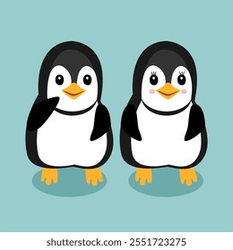 Icono de pingüino de dibujos animados Vector e ilustración